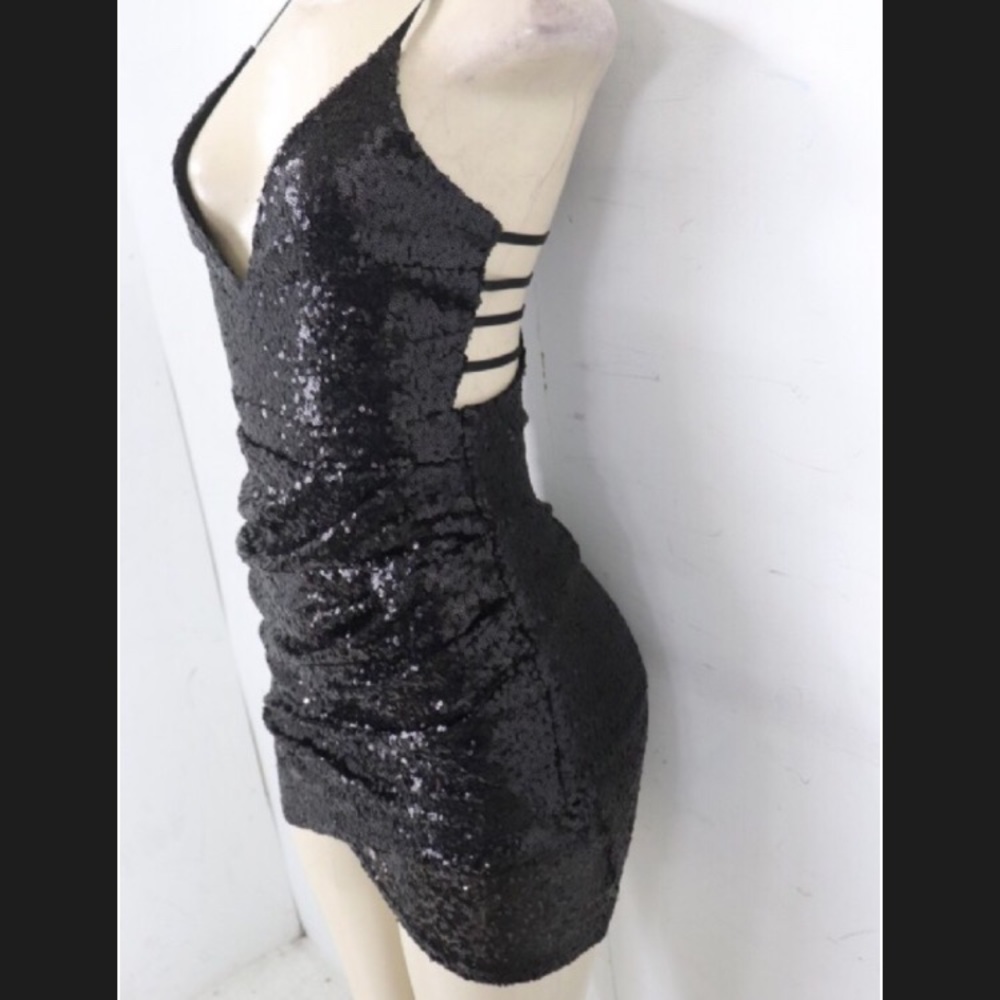 Black Sequin Dress